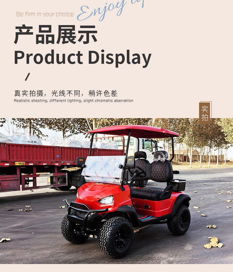 2 Golf Cart Scenic Area Tourist Homestay Reception Beach Off-road Golf Hunting Car Electric Sightseeing Car