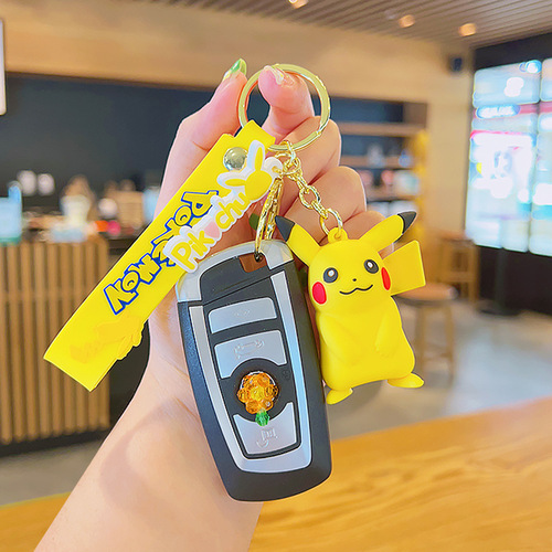 Pokémon Pichu cartoon keychain wholesale bag pendant ins school bag small pendant cute car key chain