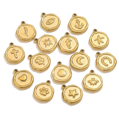 Eurasian stainless steel DIY jewelry accessories butterfly heart cross pendant bracelet necklace earrings set