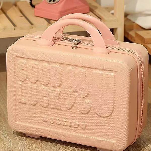 Maleta de mano pequeña caja de maquillaje dulces 14 pulgadas mini mini mini fresco portable maleta de viaje de mujer