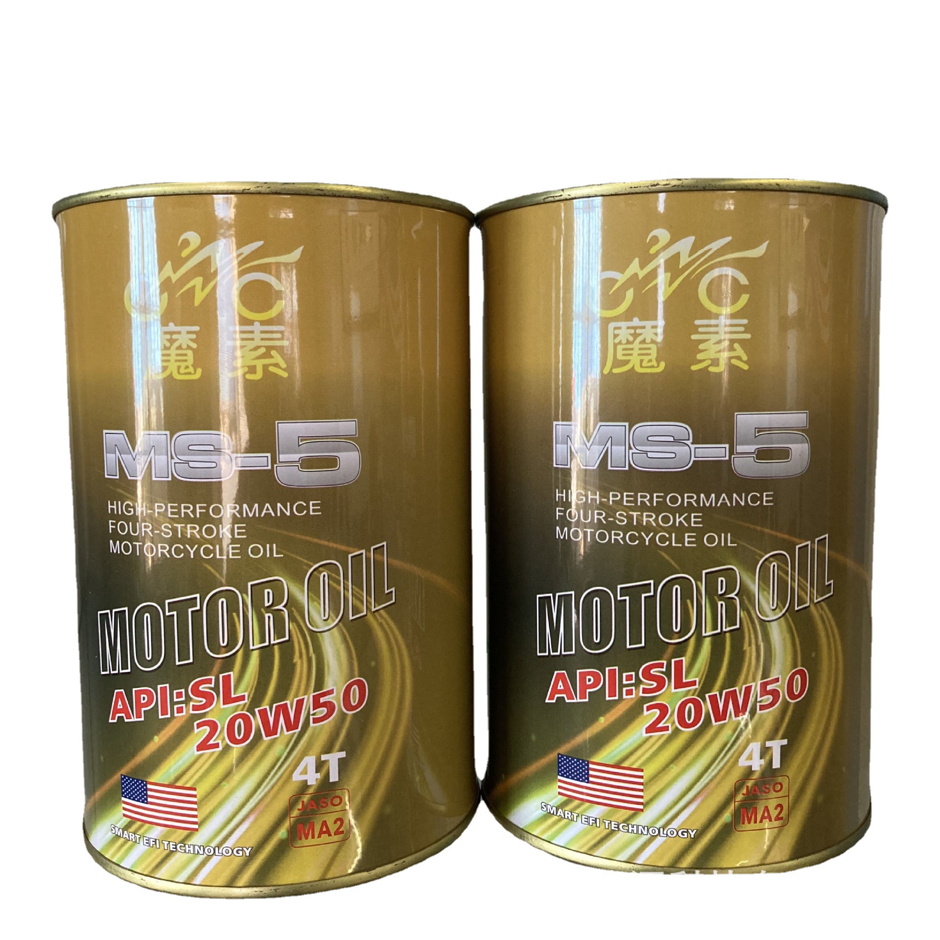4T摩托车机油 4T摩油 SL 20W50 1L 圆型铁罐 出口缅甸 泰国 越南