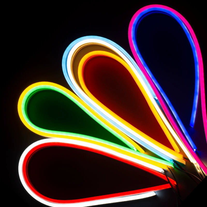 LED-лента светодиодная, модифицированный силиконовый неон 6×12 мм, 120 светодиодов на метр, мультицвета