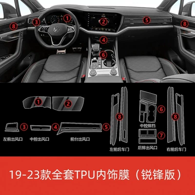 for the New Volkswagen Touareg: Car interior film - full-set-of-membrane-ruifeng-version