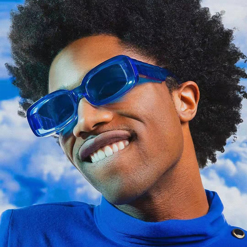 Cross-border square frame hip-hop party dance sunglasses  new European and American sunglasses street shooting disco sunglasses trend