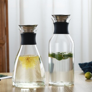 High Borosilicate Glass Large Capacity Danish Pot Simple Thickened Cold Boiled Water Kettle High Temperature Resistant Juice Drink Pot