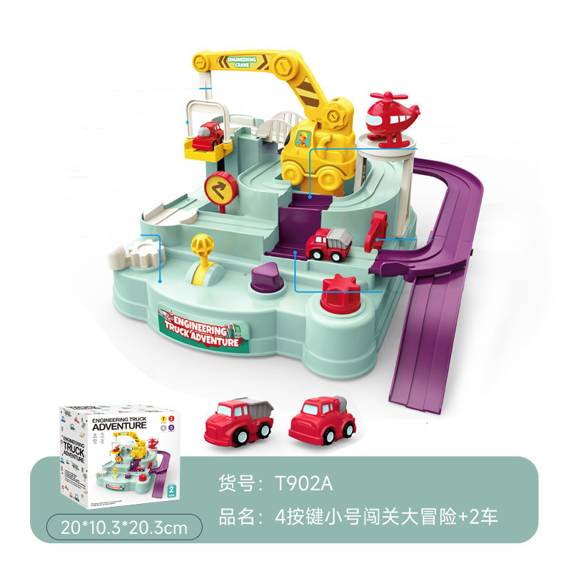 Transfronterizo dedicado coche entrada aventura pequeño tren inercia coche de juguete educativo coche de ingeniería coche dinosaurio