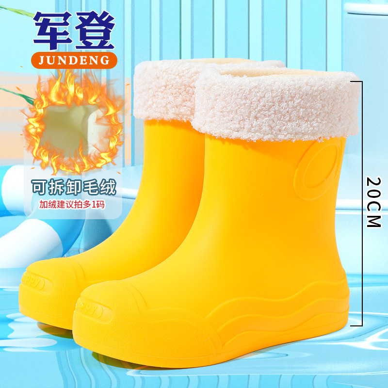 一件包邮跨境轻便防水平底女雨鞋 洗车户外厚底防滑中筒时尚雨靴|undefined