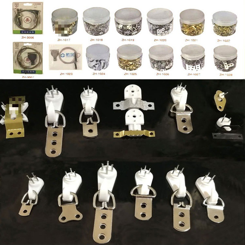 額縁ハードウェアアクセサリー、吊り下げ耐荷重フックのフルセット、油絵フレーム壁掛けフォトフレーム背面の目に見えない隠し固定フック|undefined