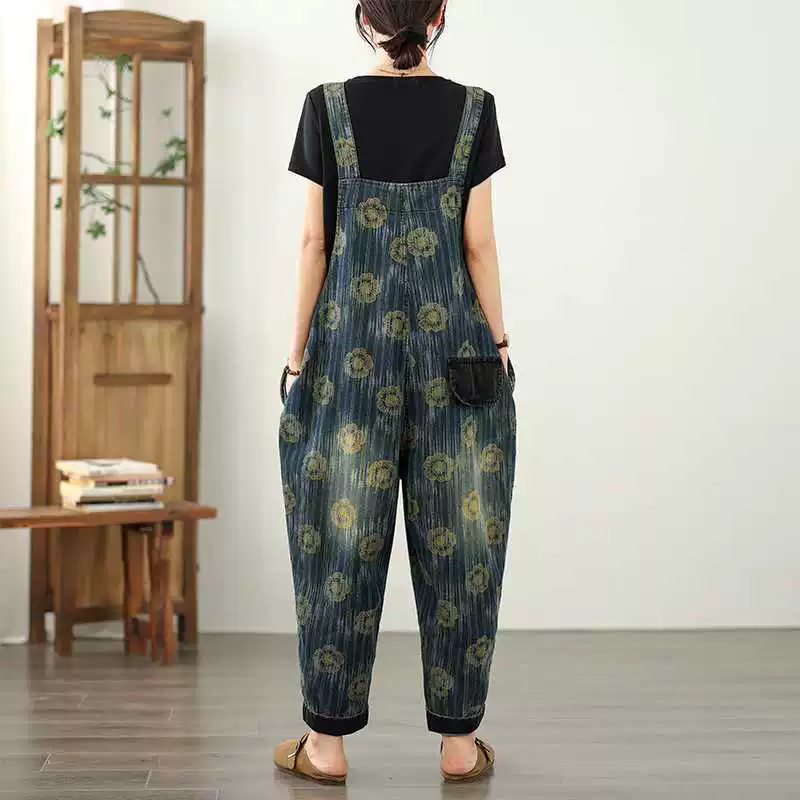 Summer denim overall, Korean style, plus size