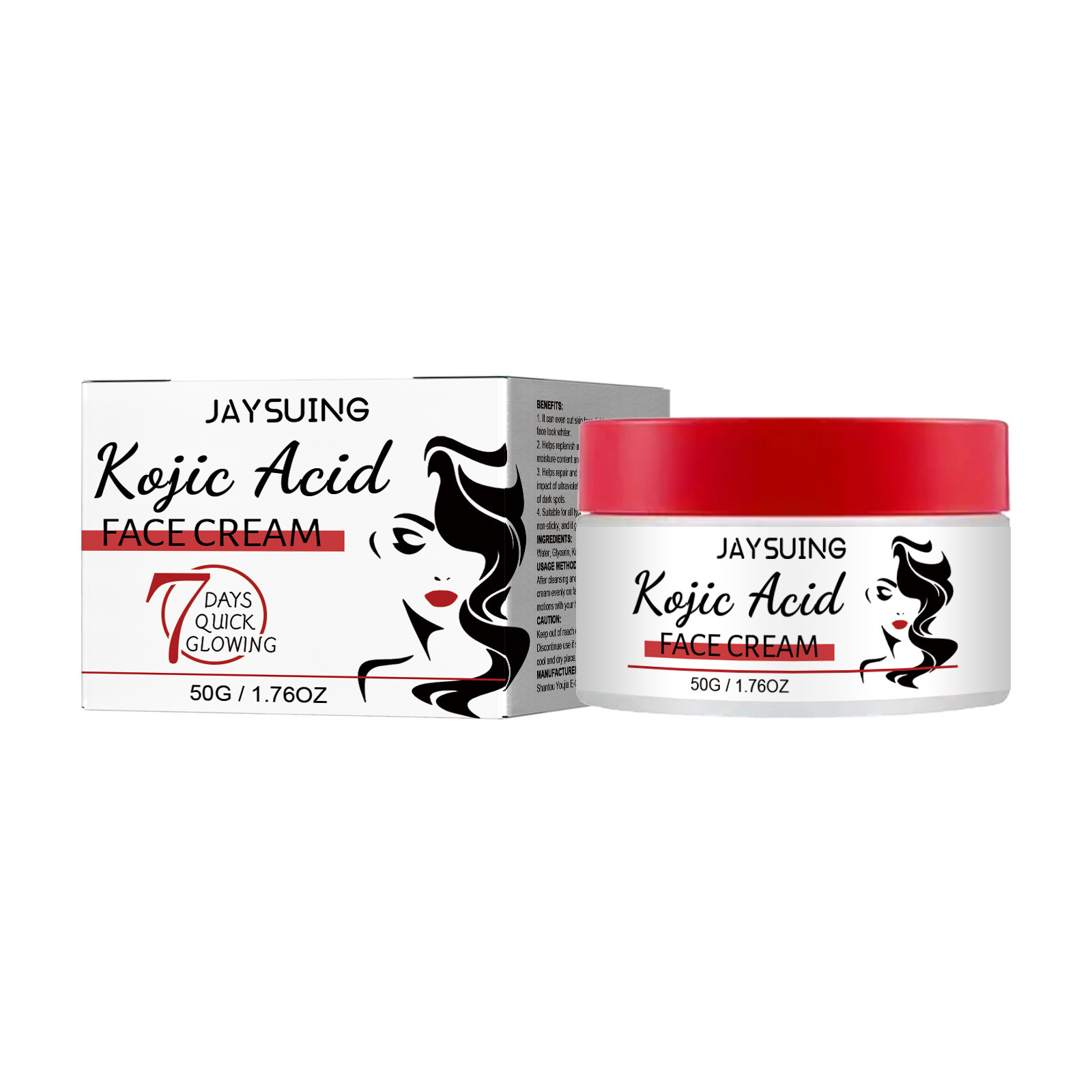 Jayswing kojic acid can lighten spots, repair the dark, white, brighten, wrinkle resistant and rejuvenating face cream_voghion.com