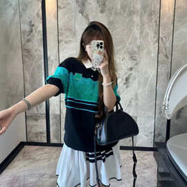 毒家正确版本26ss高版本美潮马球衫棉质针织提花橄榄球衫短袖T恤