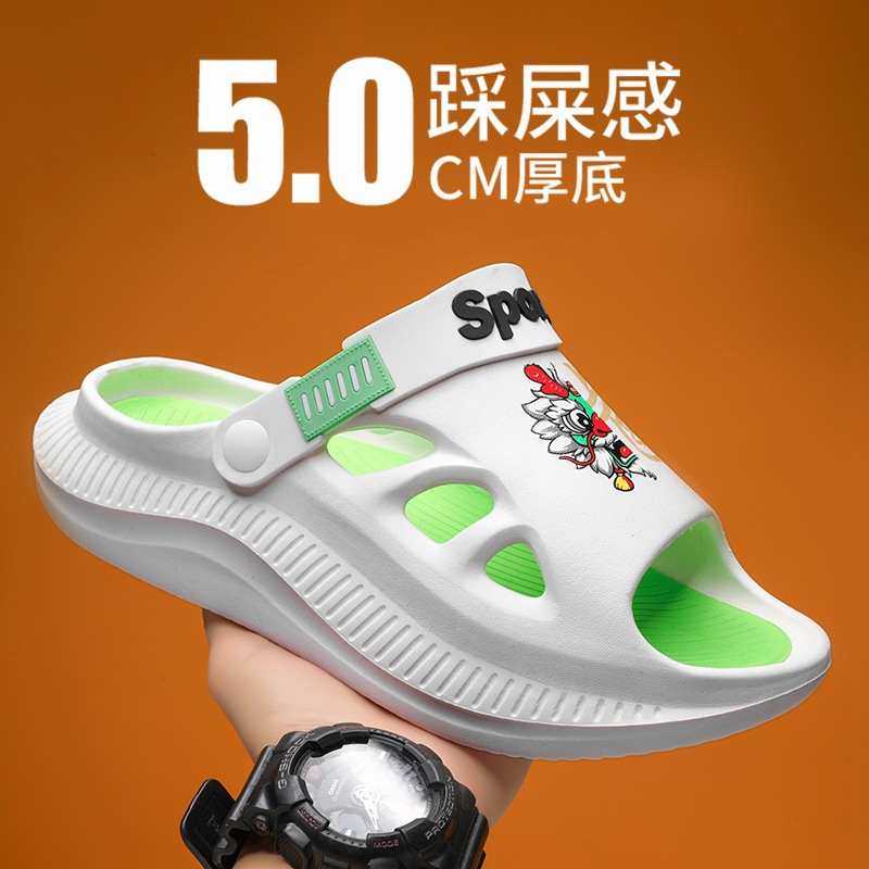 Zapatillas de hombre de tendencia de verano juveniles antideslizante, zapatillas deportivas de playa de tamaño grande