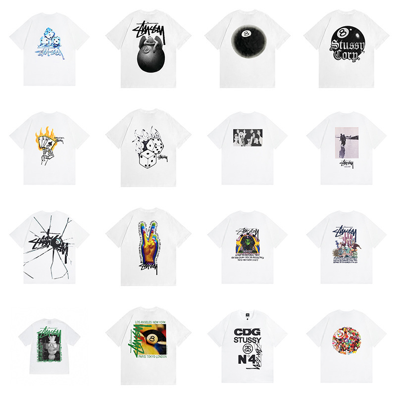 Cross-Border Sean Stussy Stus Short-Sleeve T-Shirt for Men and Women, Heavy-Duty High-Quality Letter Print, American-Style Trendy Brand for Couples Cross-Border Sean Stussy Stus Short-Sleeve T-Shirt for Men and Women, Heavy-Duty High-Quality Letter Print, American-Style Trendy Brand for Couples