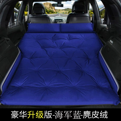 Trunk Travel Bed Universal | Vehicle-mounted inflatable bed - a-point-deluxe-suede-upgraded-wing-blue