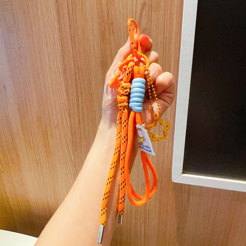 miu 編組ロープペンダントぬいぐるみナイロンストラップインスタイルキーホルダーカラビナバッグペンダントギフト|undefined