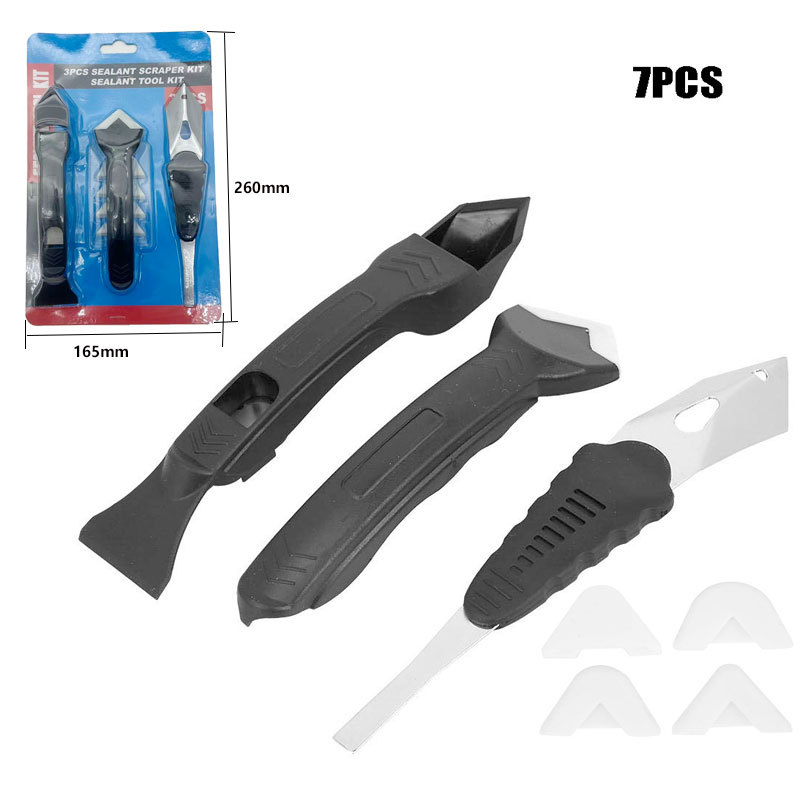 Multi-función pegamento pala 3-en-1 silicona pegamento raspador ángulo belleza costura pala cuchillo eliminación de pegamento cuchillo interior esquina pegamento raspador de goma