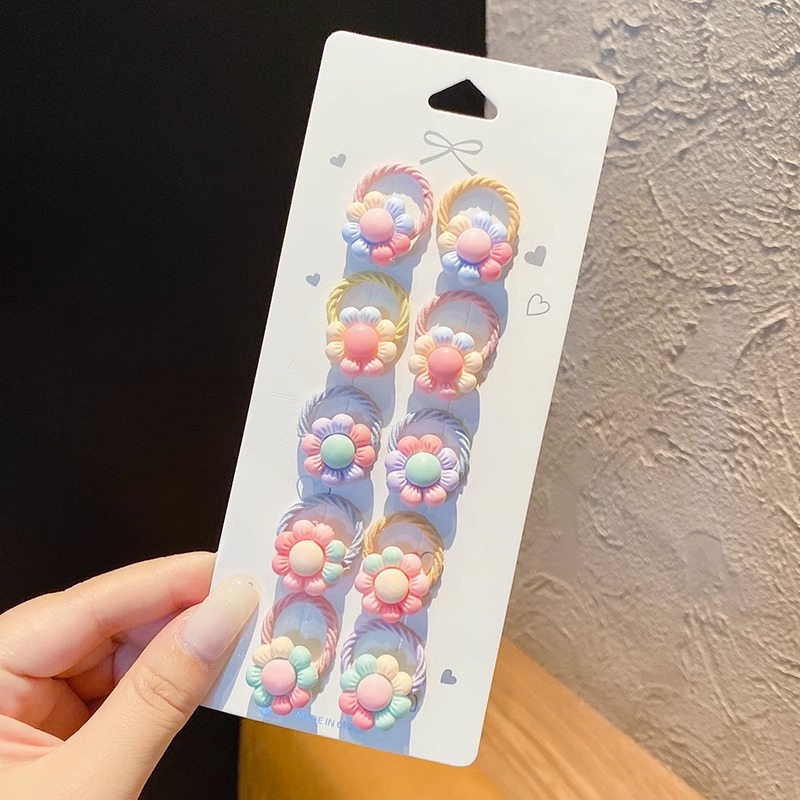 Cuerda linda del lazo del pelo de los niños tamaño pequeño no duele el pelo banda de goma del bebé femenino accesorios para el cabello banda de pelo de dibujos animados