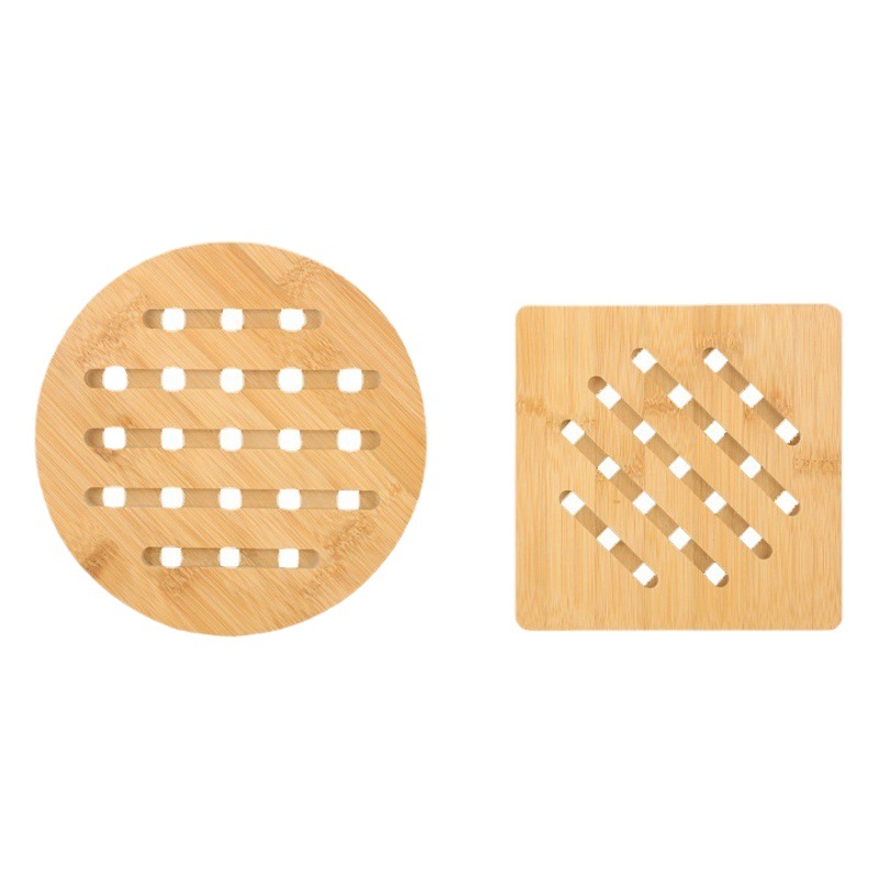 Venta al por mayor de mesa de comedor estera de aislamiento de bambú taza de té estera de tazón anti-escaldado estera de olla estera de aislamiento de alimentos en la Mesa