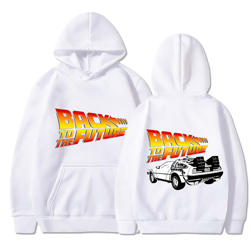 Back To The Future Hoodies Men Fashion Graphic Printed Long