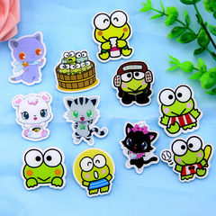 Cute cute frog cartoon brooch wholesale acrylic badge student bag girl personalized trinket patch