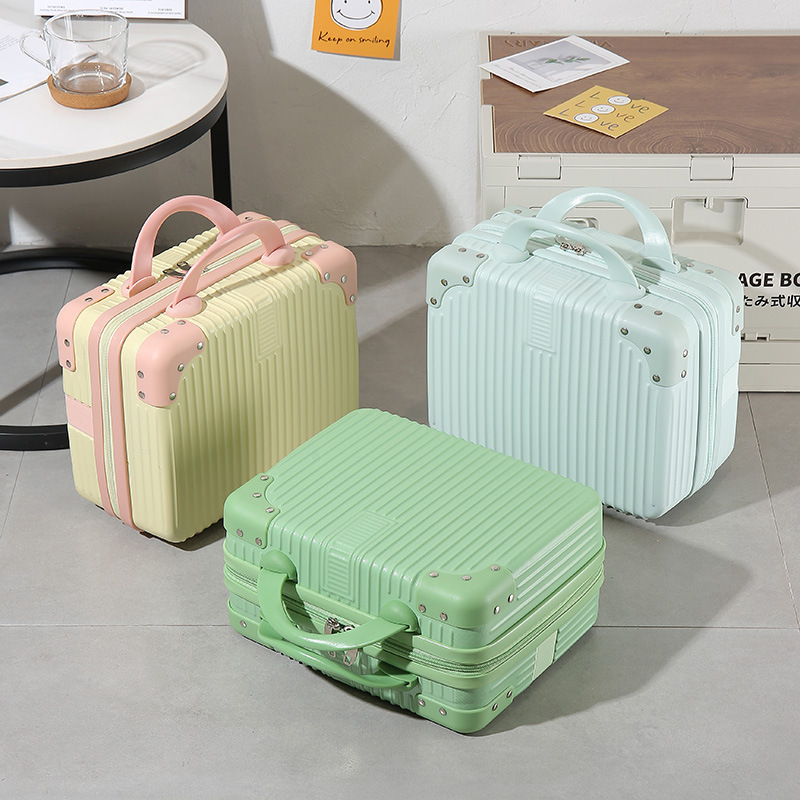 Vintage Lightweight Suitcase Small Suitcase 14 Inch Mini Cosmetic Case 16 Inch Suitcase Storage Password Box