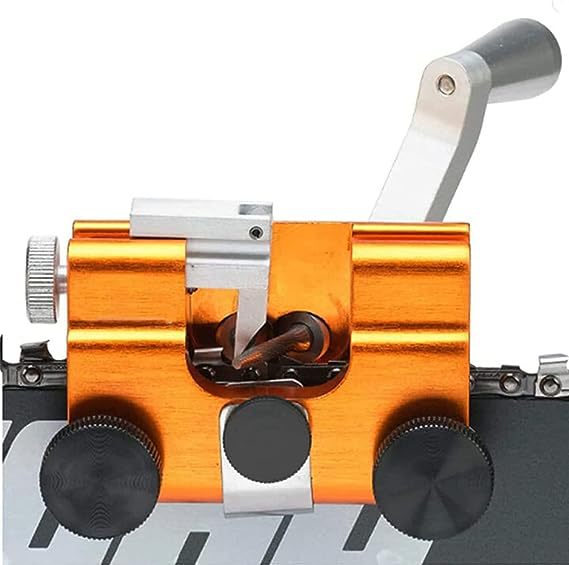 跨境新品手摇磨链器链条夹磨刃磨链器手动磨链便携式家用磨链工具