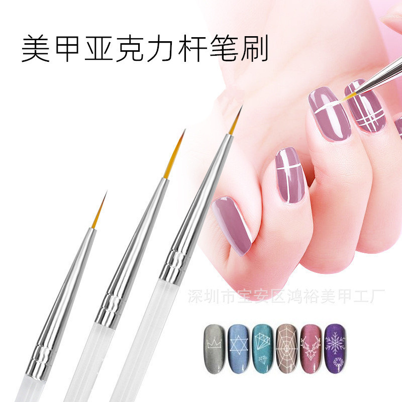 Nail tools acrylic rod drawing pen mermaid nail manicure pen painting pen shell pattern wave pattern suit