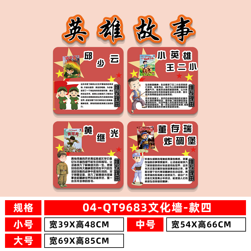 幼儿园环创国庆红色故事文化主题墙贴成品抗战英雄爱国教育黑板报|undefined