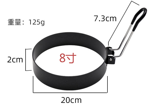 Cross-border 430 de acero inoxidable tortilla anti-escaldadura mango de silicona anillo de tortilla engrosada antiadherente ronda tortilla molde hogar