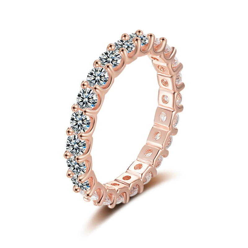 Zirconium, fashionable ring with stone, universal wedding ring, jewelry, wish, diamond encrusted, simple and elegant design, wholesale