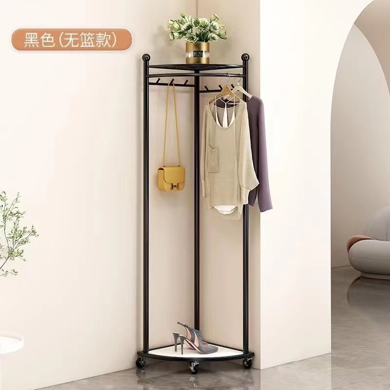 Esquina móvil perchero esquina percha de almacenamiento de ropa percha salón dormitorio percha de almacenamiento al por mayor