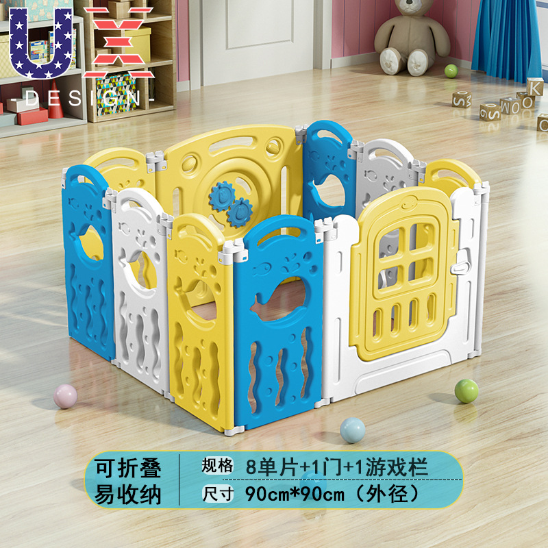 Jugues infantiles valla valla de protección para bebés valla plegable doméstica para bebés esterilla de rastreo interior para pisos pequeños a prueba de caídas