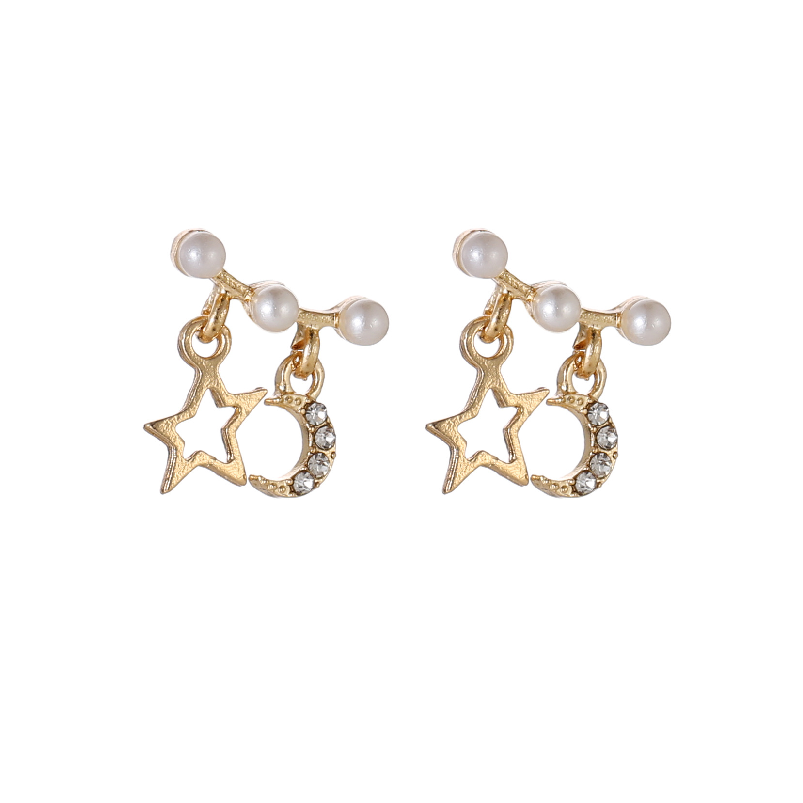 Summer Fresh All Match Pearl Stud Earrings New Popular Online Red Sense Dignified Sense of Design Sp