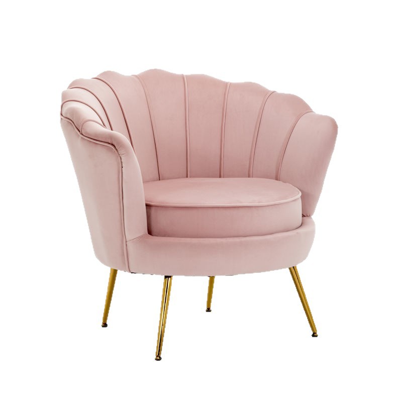 Nordic red ocio arena moderna tela metálica sofá silla sala de estar dormitorio balcón fábrica de loto individual