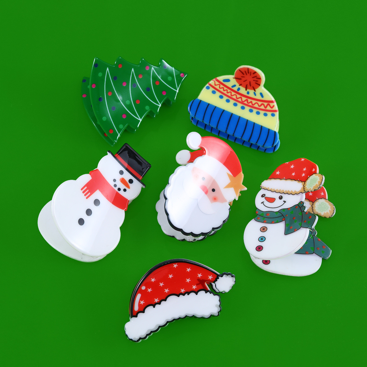 50g Weight Hair Claws Hair Accessories Type 1 Piece Quantity Holiday, Travel, Daily Occasion Acetic acid sheets Material Christmas Casual Simple Style Women's Santa Claus Acetic Acid Sheets Hair Claws
