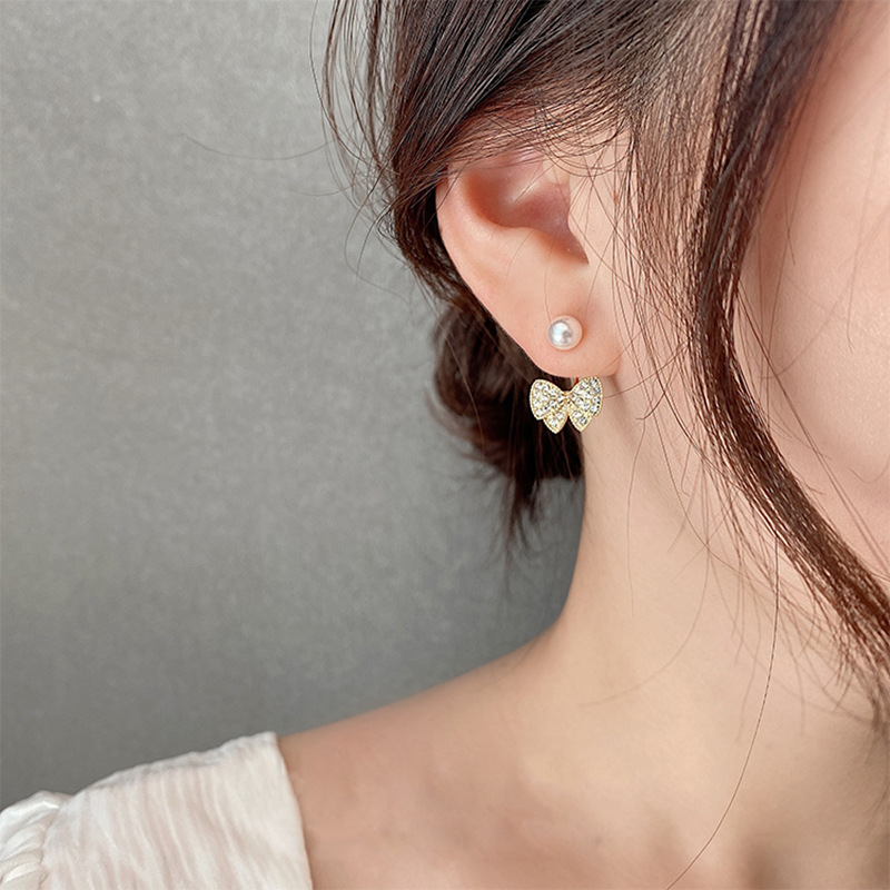 S925银针高级感耳饰长款流苏珍珠耳环女小众2023韩国气质耳圈批发详情4