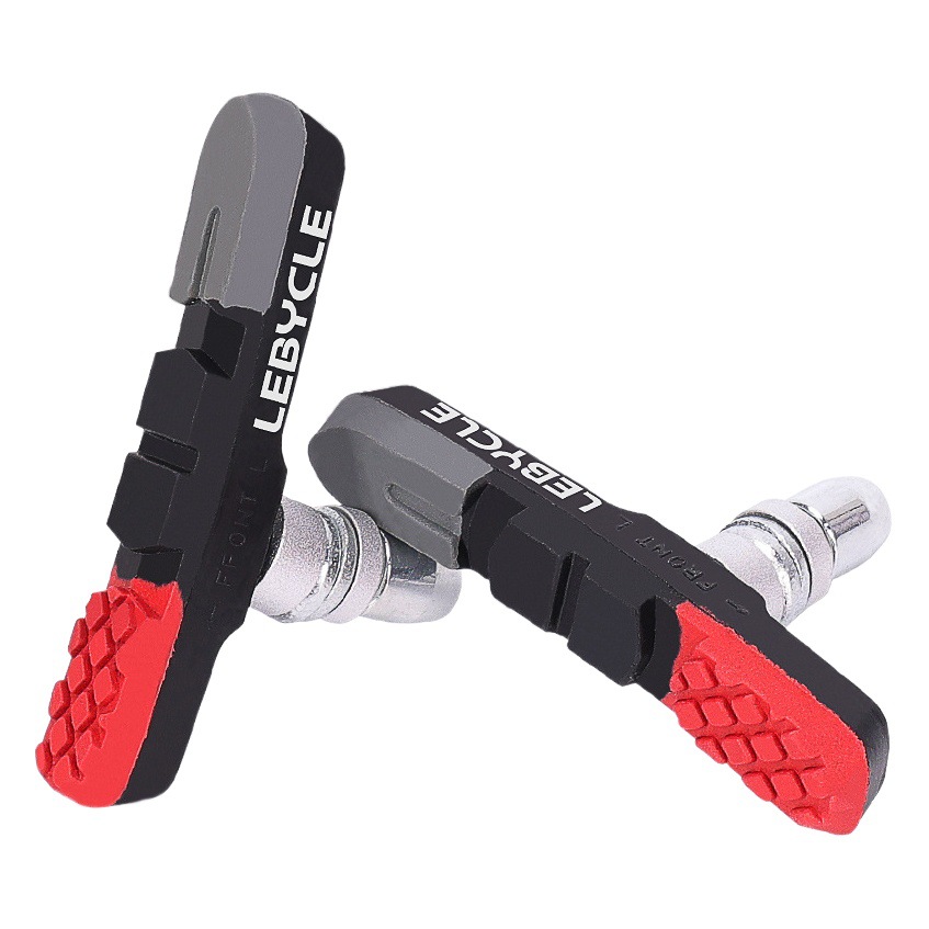 Lebaike bicicleta freno bicicleta de montaña de cuero Universal V Freno de cuero resistente al desgaste mudo bicicleta de color bloque de freno de cuero