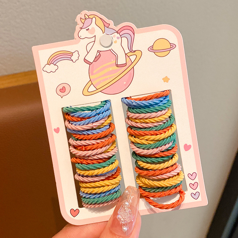 Correa de goma coreana para niños pulgar anillo de cabello para niñas corda de cabello para bebés pequeños corda de cabello para niños pequeños