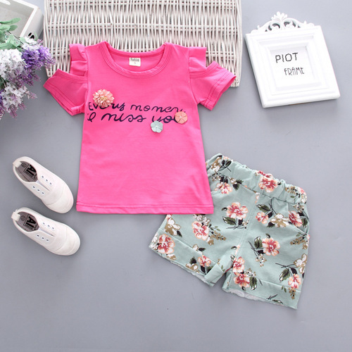 Girls' 0-1-2 years 3 Summer Children's Clothes 6-12 months Baby Outfit Korean Style Summer Princess Set