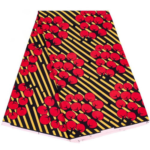 Cross-border supply from Africa printed polyester fabric for clothing and dresses, plain weave geometric printed fabric