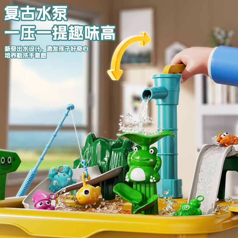 赤ちゃんの楽園の子供のおもちゃの電動の食器洗い機のおもちゃのセットは水を遊んで釣ります。|undefined