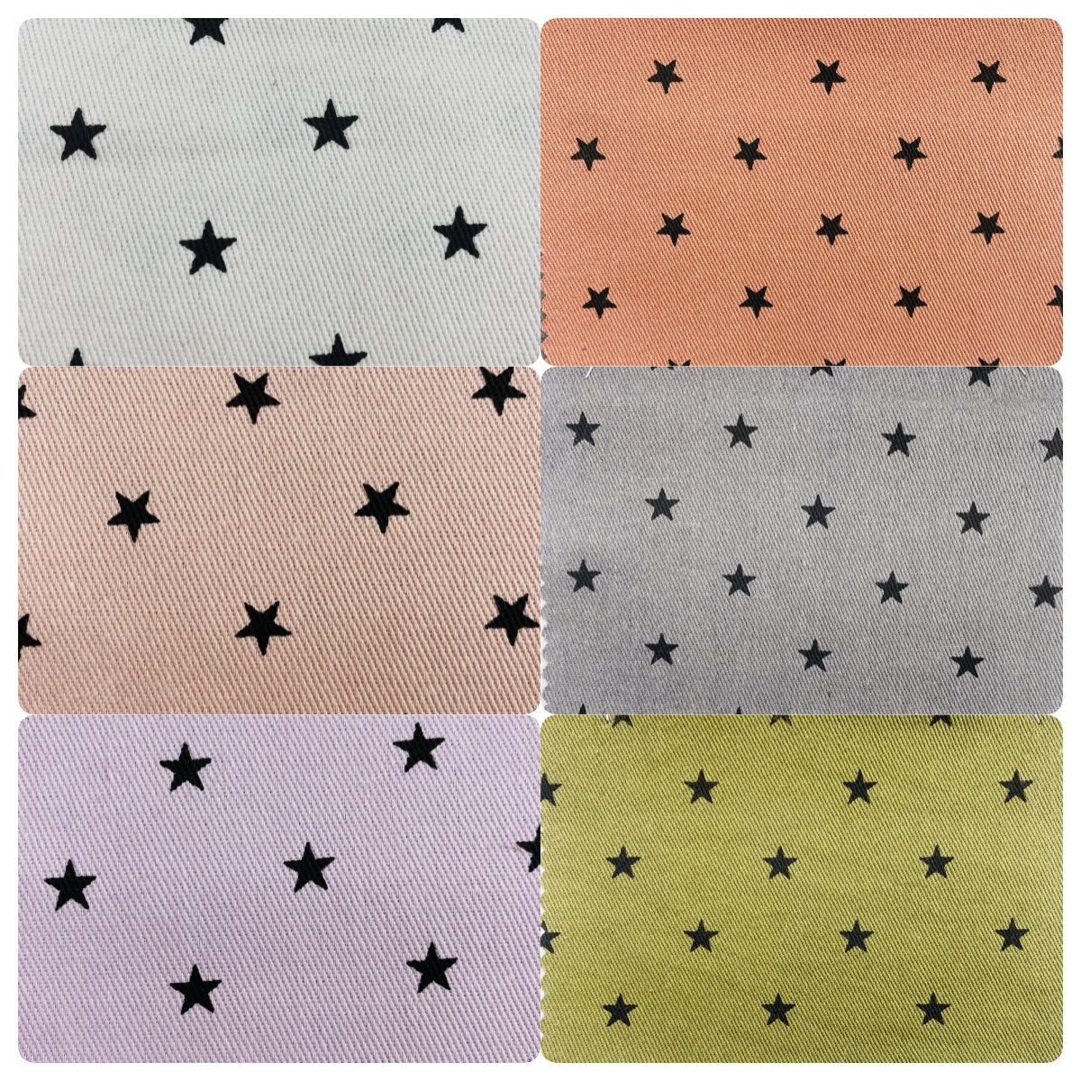 秋冬斜纹印五角星 全棉16*12/108*56斜纹布印星星 服装箱包面料