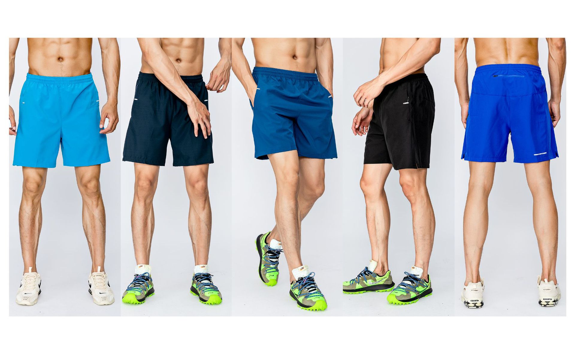 9905 跑步五分裤 5个颜色 7个尺码S-4XL 双侧口袋