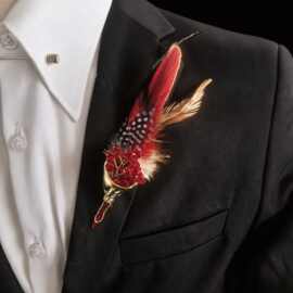 新款男士西装 潮流搭配 跨境热卖 羽毛胸针 胸口西服装饰个性配饰