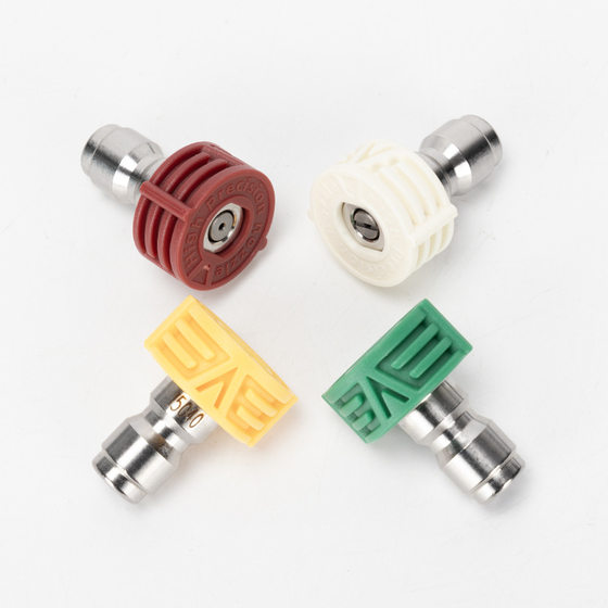 1/4 nozzle high pressure water high precision gun head car washing machine quick connector accessories cleaning machine nozzle fan-shaped water gun head