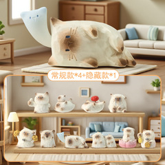 新款猫猫PAI情绪盲盒可爱动物公仔手办家居办公室桌面装饰品摆件