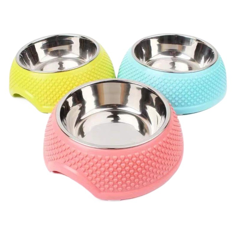 Suministros para mascotas perro comida tazón de acero inoxidable perro placa perro tazón vajilla Teddy gato perro universal vajilla tazón de arroz