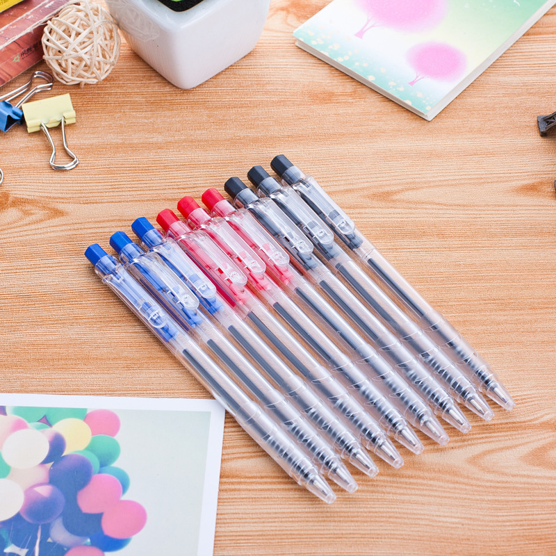 Wholesale Ballpoint Pen Press ballpoint pen simple pen ballpoint pen plastic red blue black ballpoint pen factory direct sales