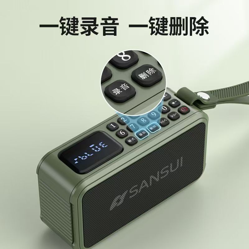 山水新款F62蓝牙便携小音箱支持U盘TF卡数字选曲功能FM收音长续航|undefined