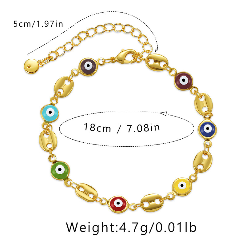 Retro Devilu0027S Eye Copper Plating Bracelets 1 Piece